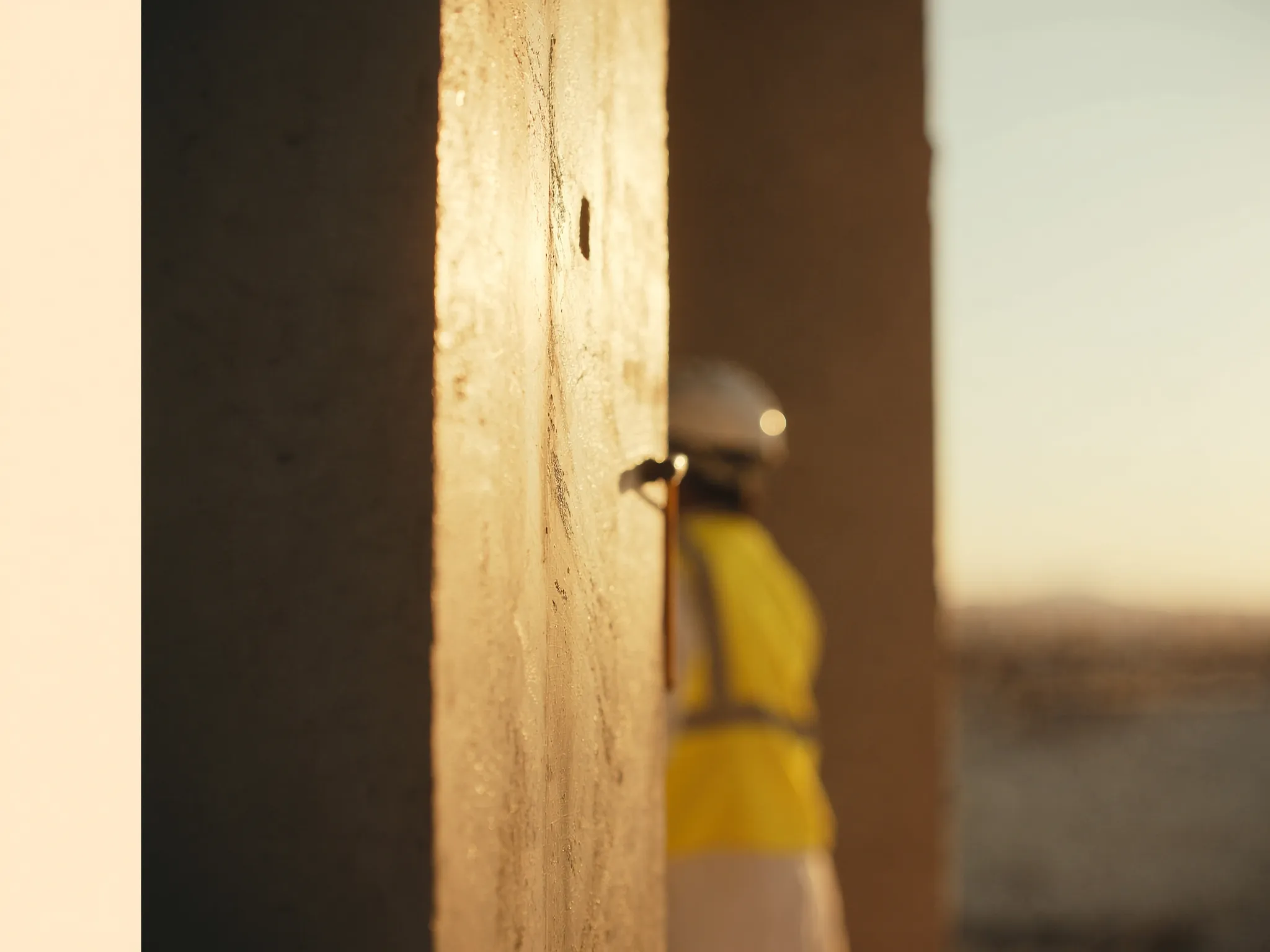 QTL engineer assessing concrete column